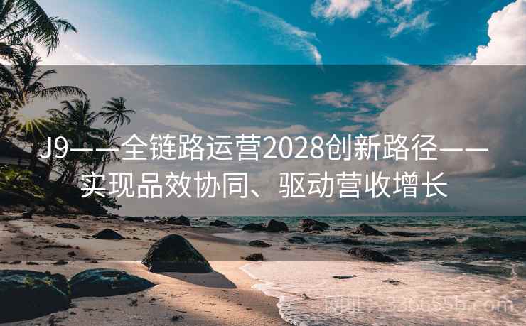 J9——全链路运营2028创新路径——实现品效协同、驱动营收增长