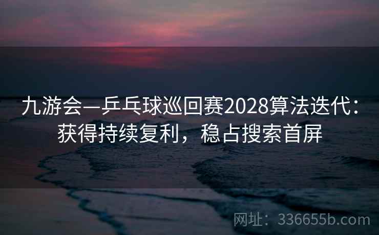 九游会—乒乓球巡回赛2028算法迭代：获得持续复利，稳占搜索首屏