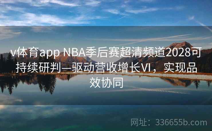 v体育app NBA季后赛超清频道2028可持续研判—驱动营收增长Ⅵ，实现品效协同